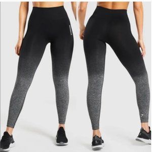 Gymshark Ombre Seamless Leggings  - Black/Light Grey